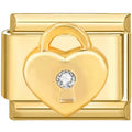3D Heart Lockette Italian Charm Italian charm bracelet link in stainless steel