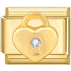 3D Heart Lockette Italian Charm Italian charm bracelet link in stainless steel