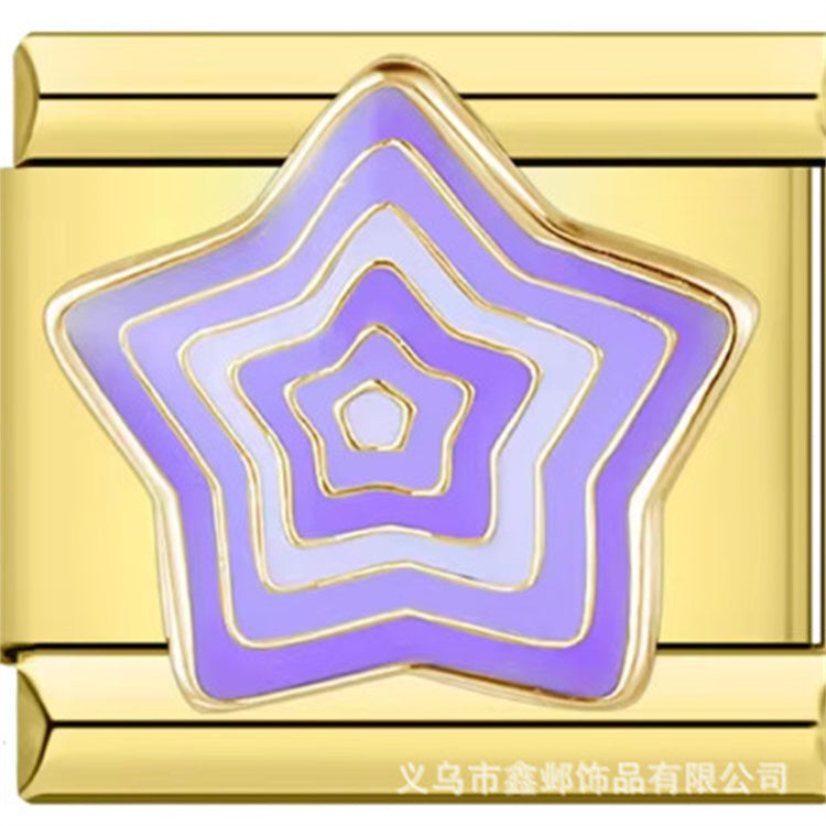 PURPLE AURA STAR ITALIAN CHARM