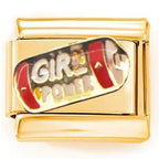 Girl Power Energy Italian Charm Italian charm bracelet link in stainless steel