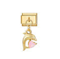 DOLPHIN HEART PENDANT ITALIAN CHARM