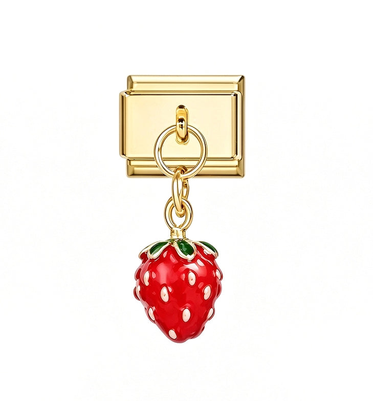STRAWBERRY PENDANT ITALIAN CHARM