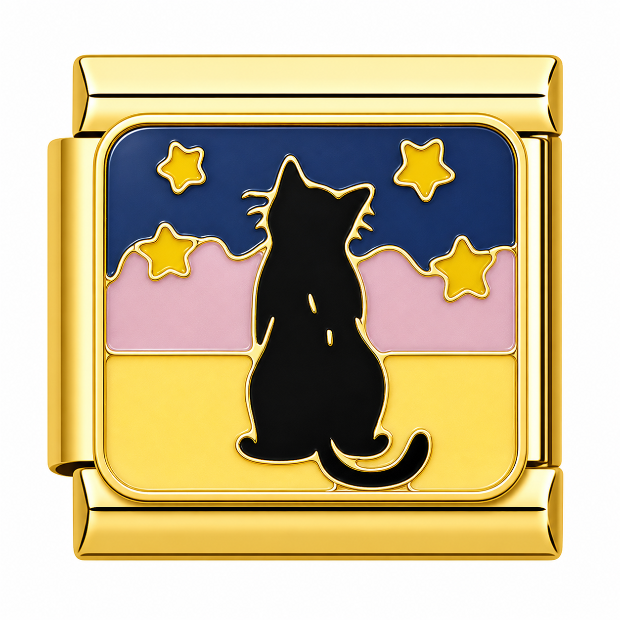NIGHT SKY CAT ITALIAN CHARM
