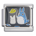 Chu-Totoro & Chibi-Totoro Italian Charm Italian charm bracelet link in stainless steel