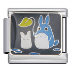 Chu-Totoro & Chibi-Totoro Italian Charm Italian charm bracelet link in stainless steel