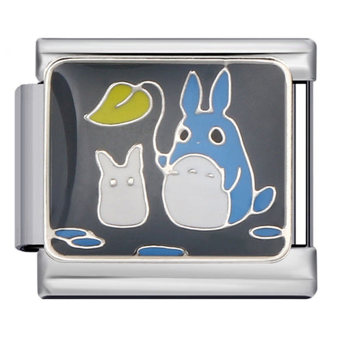 Chu-Totoro & Chibi-Totoro Italian Charm Italian charm bracelet link in stainless steel