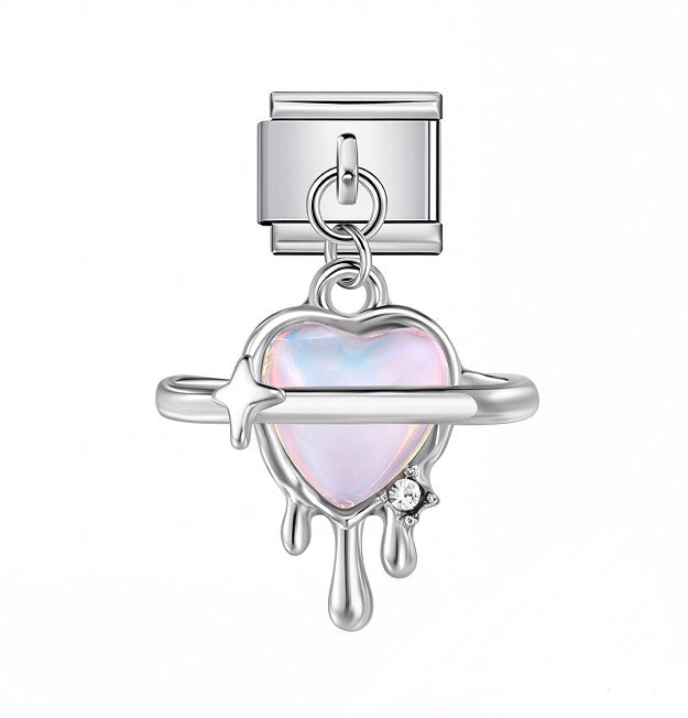 GALACTIC HEART PENDANT ITALIAN CHARM