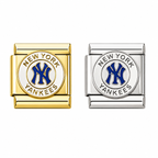 Ny Baseball Italian Charm Italian charm bracelet link in stainless steel