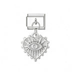 EVIL EYE HEART PENDANT ITALIAN CHARM