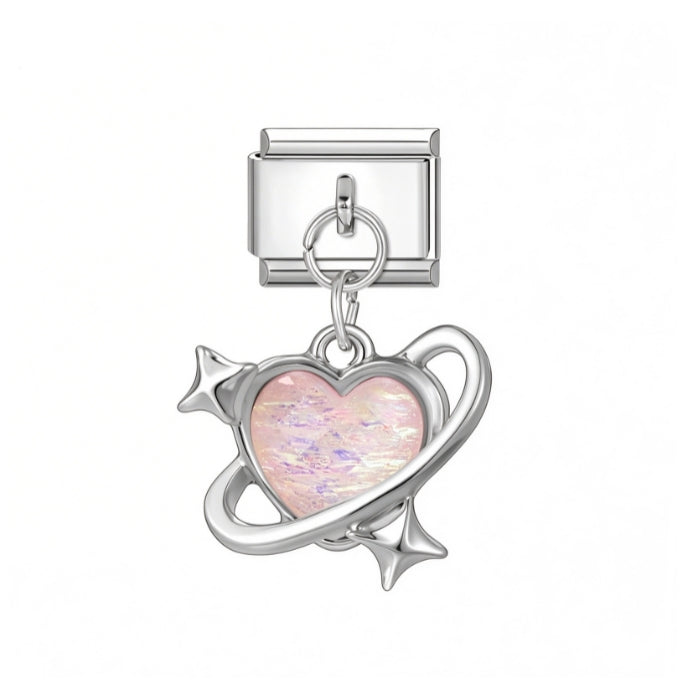 GALACTIC HEART PENDANT ITALIAN CHARM