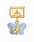 TRANSLUCENT BUTTERFLY PENDANT ITALIAN CHARM