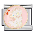 Cartoon Cat Italian Charm Italian charm bracelet link in stainless steel