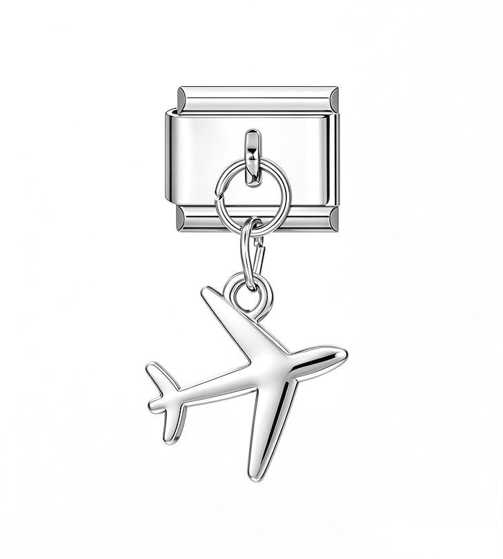 AIRPLANE PENDANT ITALIAN CHARM