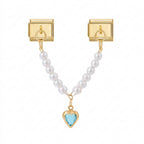 PEARL HEART CHAIN PENDANT ITALIAN CHARM