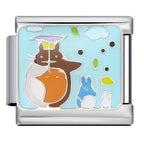 Umbrella Totoro Italian Charm Italian charm bracelet link in stainless steel