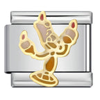 Cartoon Candle Italian Charm Italian charm bracelet link in stainless steel