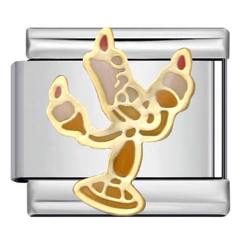 Cartoon Candle Italian Charm Italian charm bracelet link in stainless steel