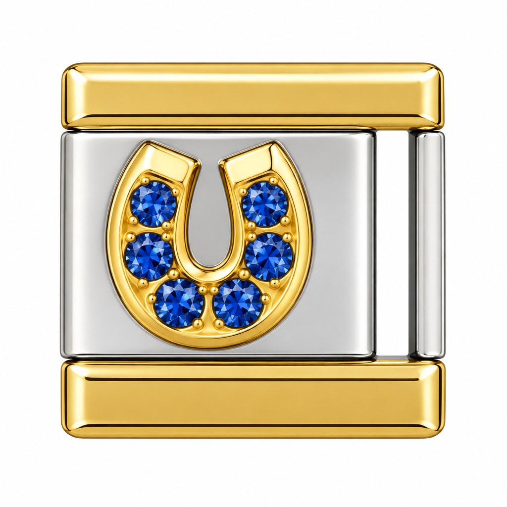 GEM HORSESHOE ITALIAN CHARM