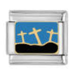 Crosses Italian Charm Italian charm bracelet link in stainless steel