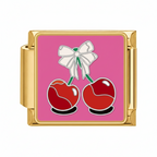 WHITE BOW CHERRY ITALIAN CHARM