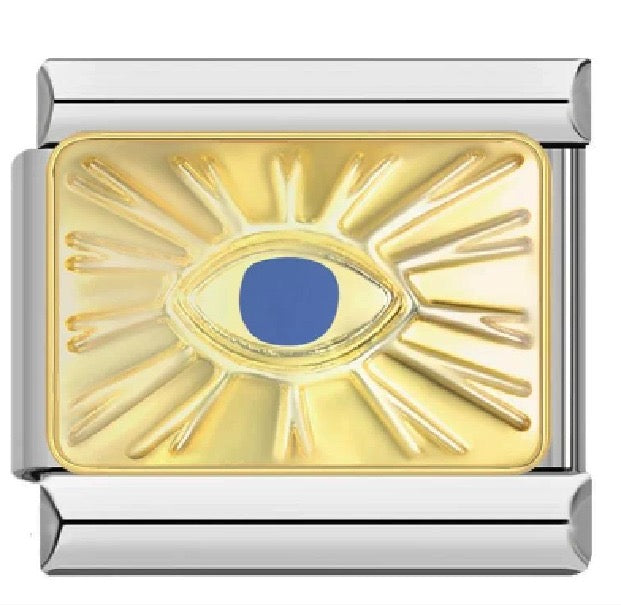 Shining Eye Italian Charm Italian charm bracelet link in stainless steel
