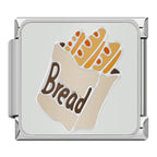 Bread Italian Charm Italian charm bracelet link in stainless steel