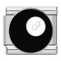 8 Ball Italian Charm Italian charm bracelet link in stainless steel