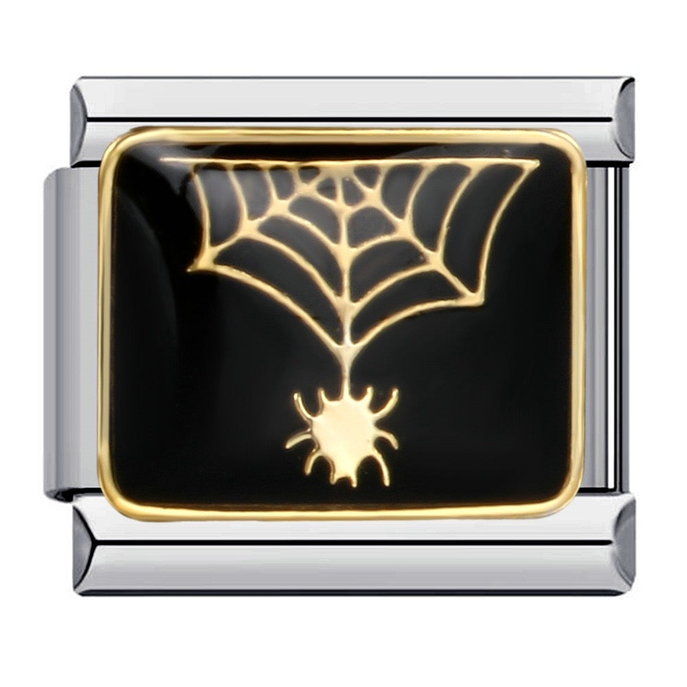 Spider Web Italian Charm Italian charm bracelet link in stainless steel