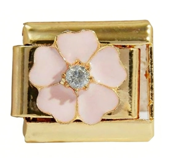 LIGHT PINK FLOWER ITALIAN CHARM
