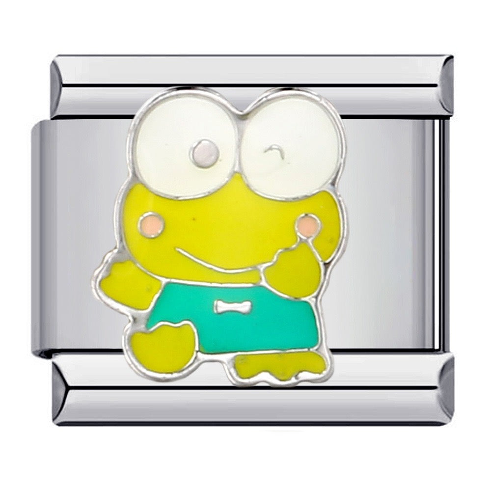 Keroppi Italian Charm Italian charm bracelet link in stainless steel
