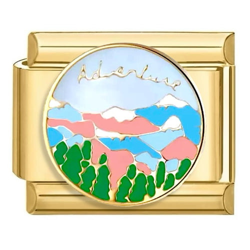 Adventure Italian Charm Italian charm bracelet link in stainless steel
