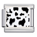Cow Print Italian Charm Italian charm bracelet link in stainless steel