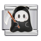 Grim Reaper Italian Charm Italian charm bracelet link in stainless steel