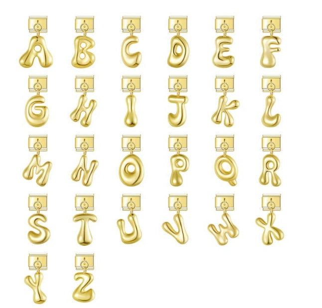 BUBBLE ALPHABET ITALIAN CHARM