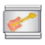 Guitar Italian Charm Italian charm bracelet link in stainless steel