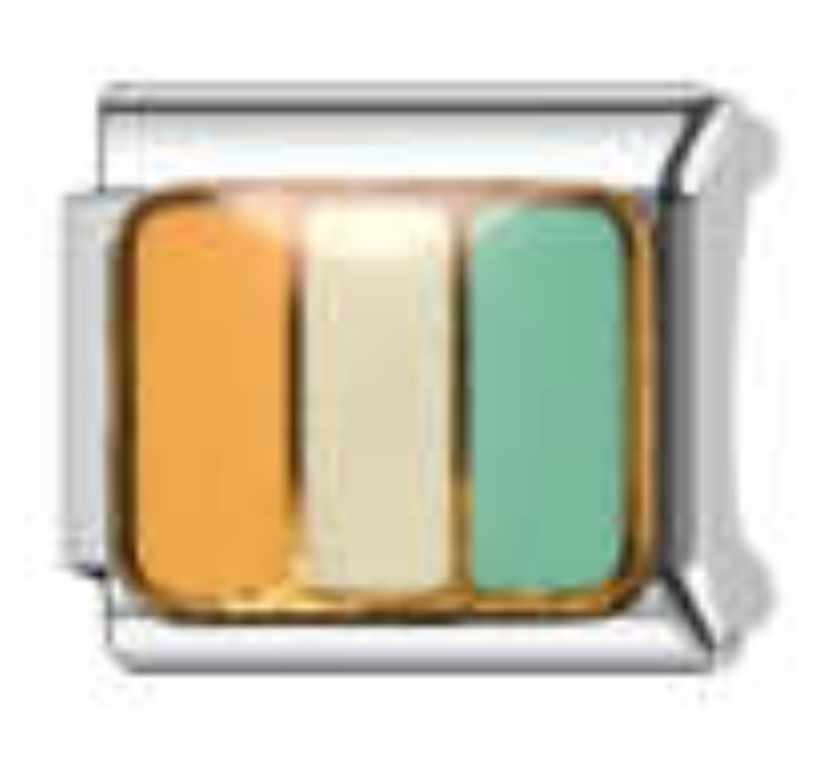 Ivory Coast Flag Italian Charm Italian charm bracelet link in stainless steel