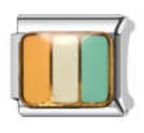 Ivory Coast Flag Italian Charm Italian charm bracelet link in stainless steel