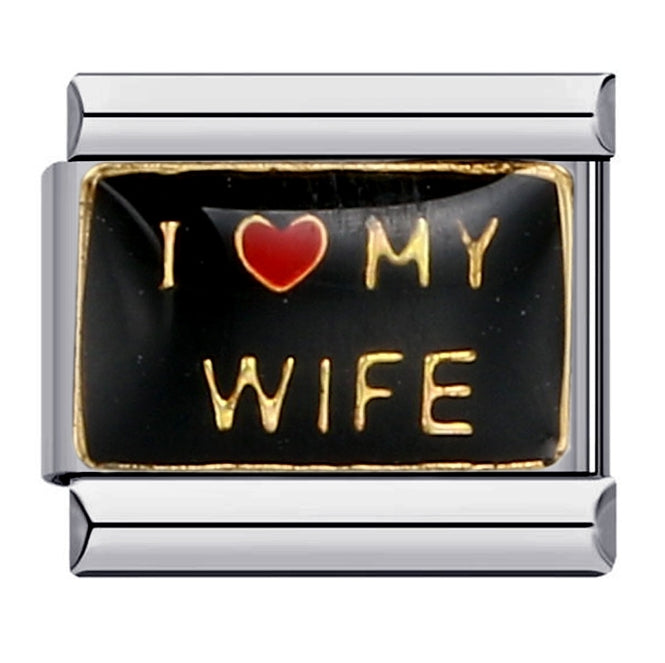 I HEART MY WIFE ITALIAN CHARM