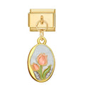 TULIP PORTRAIT PENDANT ITALIAN CHARM