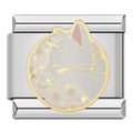 Artemis Cat Italian Charm Italian charm bracelet link in stainless steel