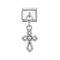 CHROME CROSS PENDANT ITALIAN CHARM