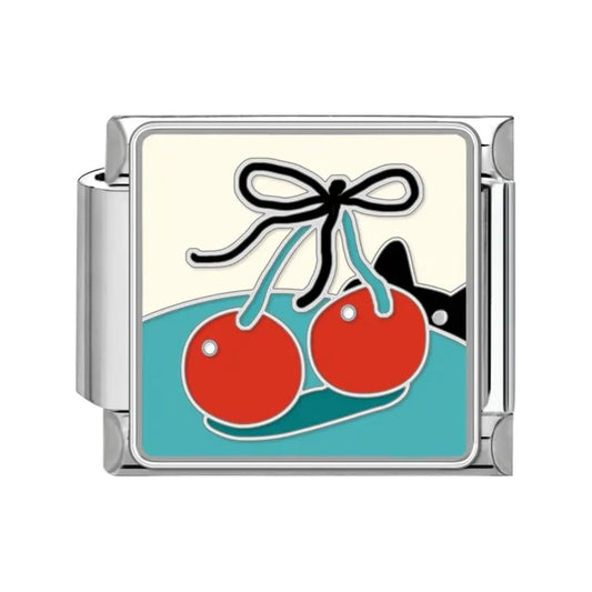 BLACK BOW CHERRY CHARM