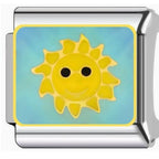 Sun Italian Charm Italian charm bracelet link in stainless steel