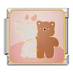 Bear Hug Italian Charm Italian charm bracelet link in stainless steel