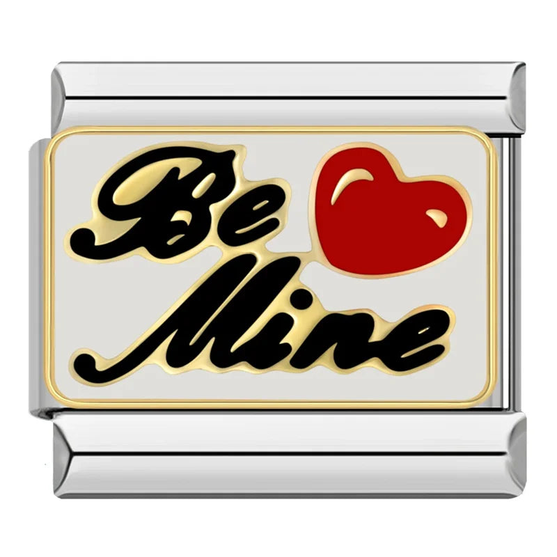 Be Mine Italian Charm Italian charm bracelet link in stainless steel