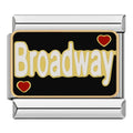 Broadway Italian Charm Italian charm bracelet link in stainless steel