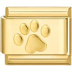 EMBOSSED PAW PRINT ITALIAN CHARM