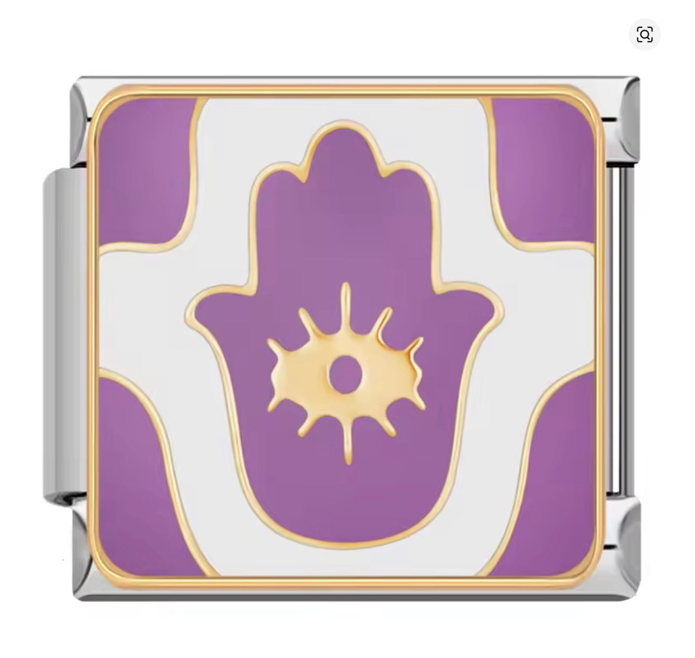 PURPLE HAMSA HAND ITALIAN CHARM