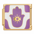 PURPLE HAMSA HAND ITALIAN CHARM