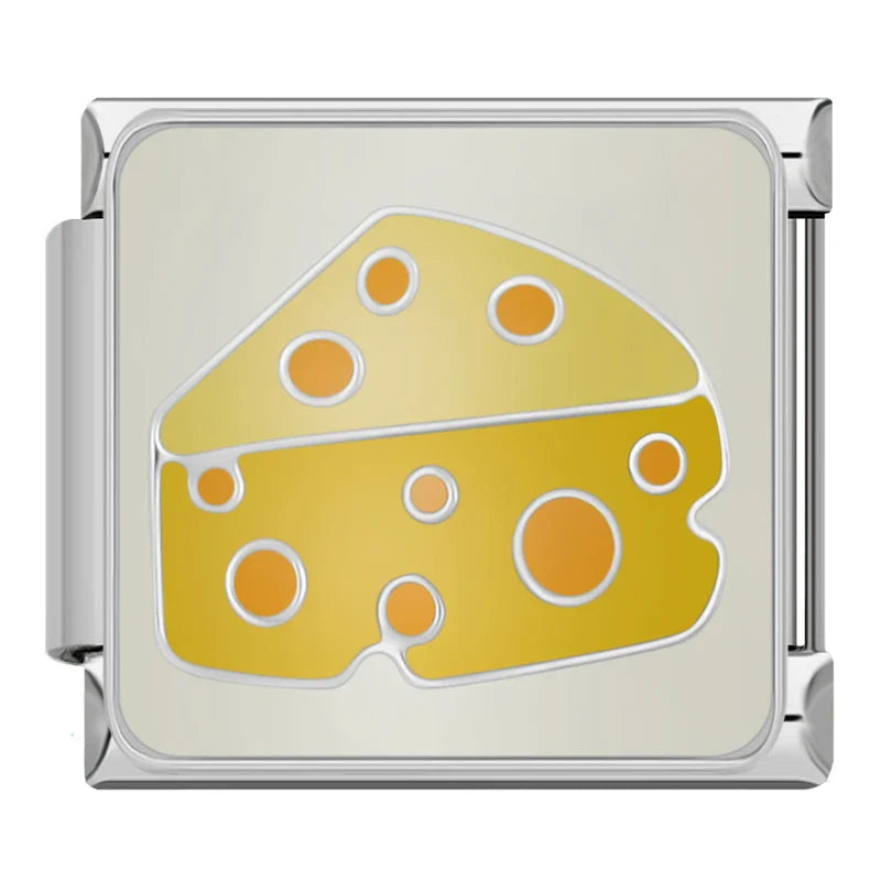 Cheese Italian Charm Italian charm bracelet link in stainless steel